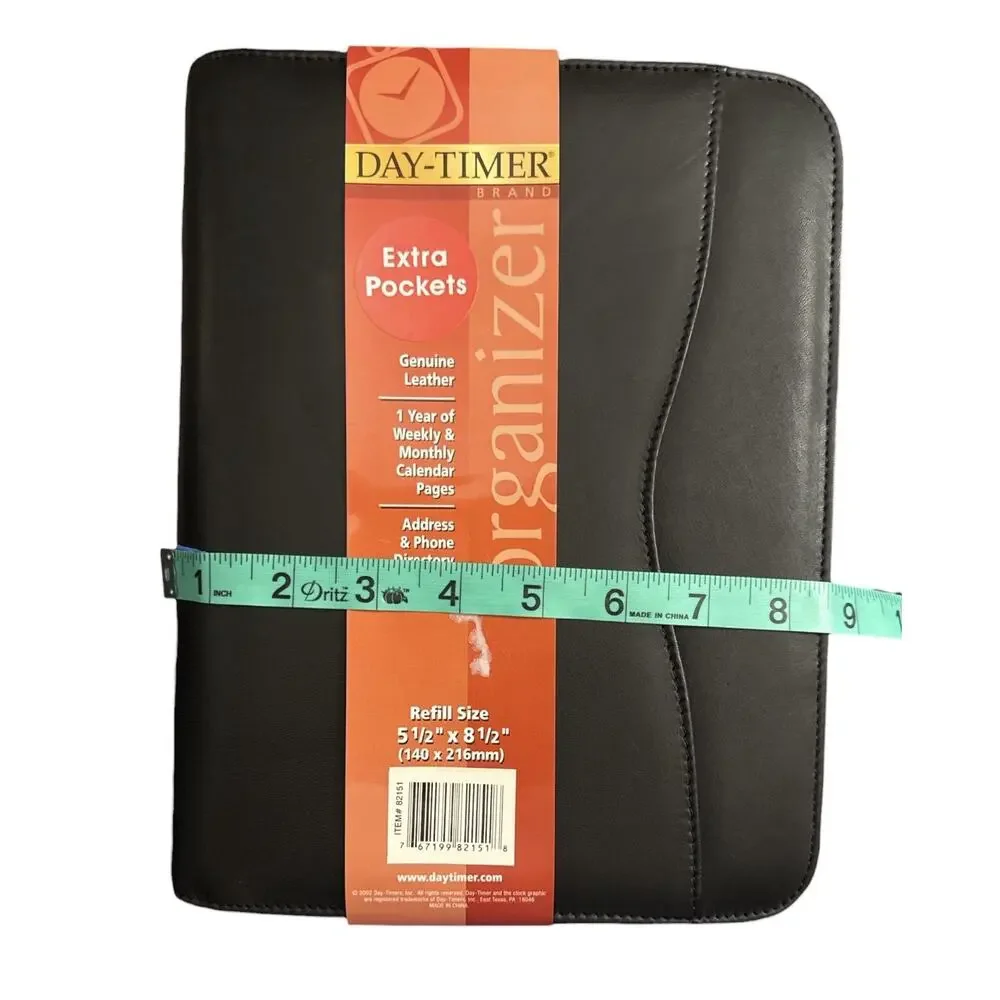 Leather Portfolio Binder 8.5x11 Professional Organizer with Zipper Closure